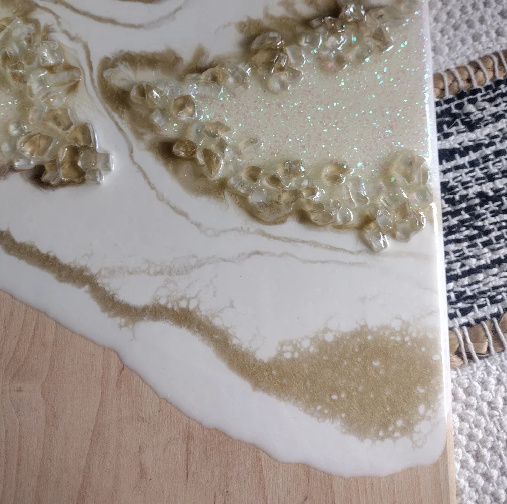 Elegant Cream and Gold Cutting Board - Picture 4 of 6